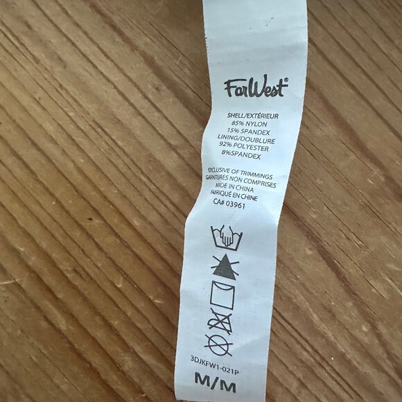 Far West Women's One Piece Swim Suit Black Print M BNWT - Picture 6 of 6